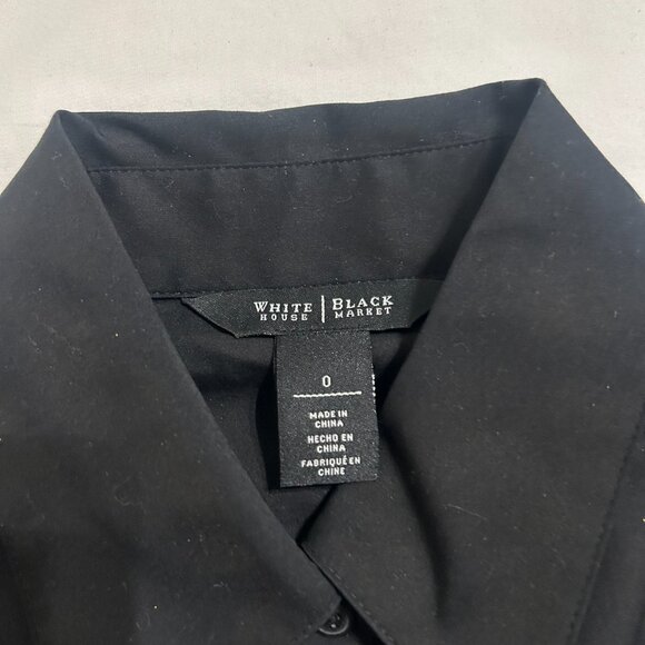 White House Black Market Black Button Down - Picture 2 of 2